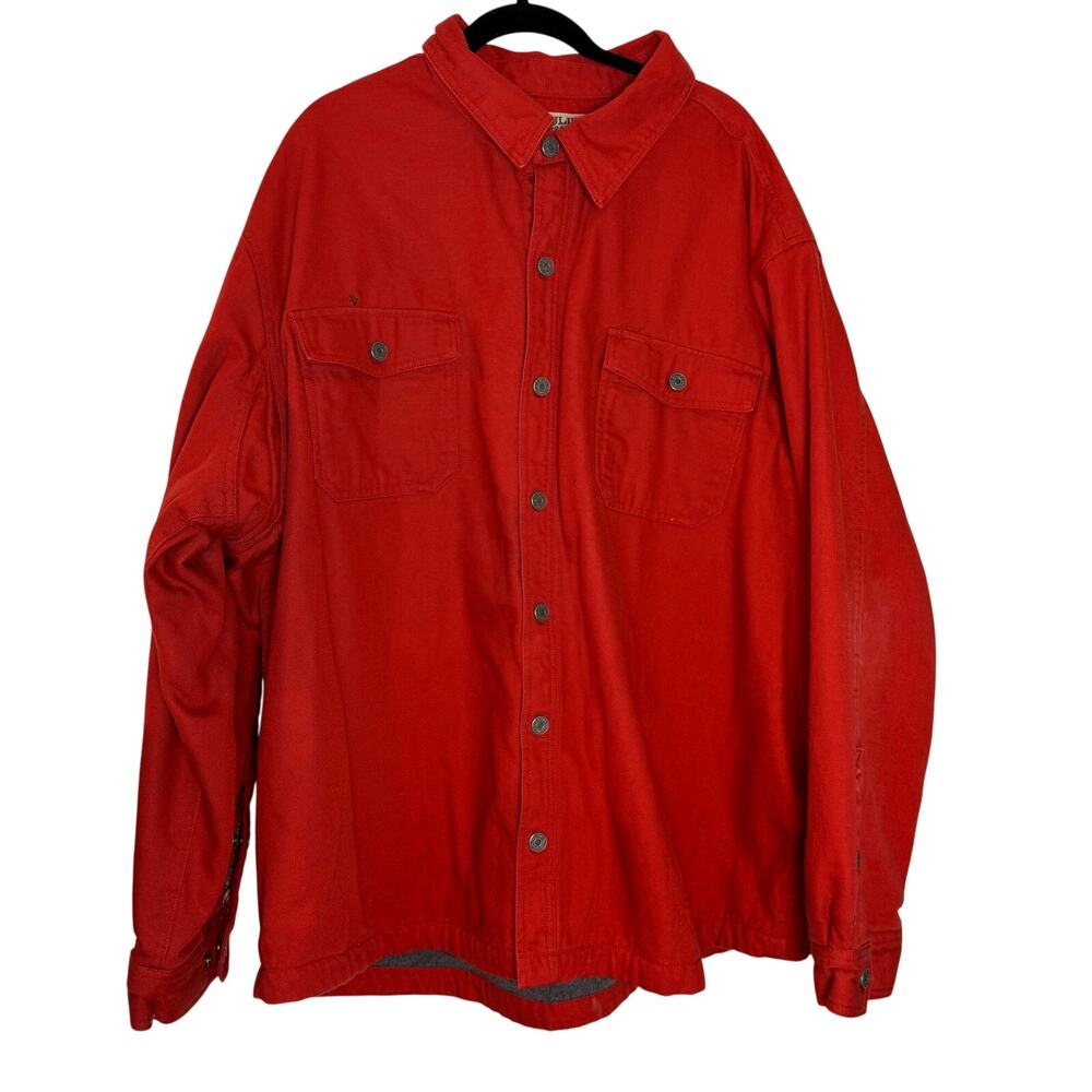 Duluth Trading Co Heavy Canvas‎ Fleece Lined Jacket Size 4XL 100% Cotton